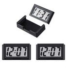 Brand New 3 Pack Small Digital Clock Mini Adhesive Stick On Battery Operated Set