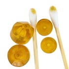Vintage Catalin Bakelite Tested Barrel Screw Clasp   2 Beads Honey Yellow 4 2g