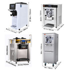 Commercial Soft hard Serve Ice Cream Machine Maker 10-44l h Yield 3 Flavor