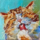 Pet Custom Portrait By Photo Original Art Oil Painting Cat Dog Animal Signed