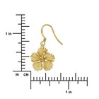 Sterling Silver 5 8 Inch Hibiscus Dangle Earrings