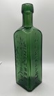Green Wishart s Pine Tree Tar Cordial Phila Patent 1859 Medicine Bottle Blown