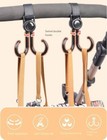 4 Rotatable Stroller Hooks Double Hangers Adjustable Straps For Diaper Bag Baby