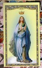 Our Lady With Hail Holy Queen Prayer - Paperstock Holy Card