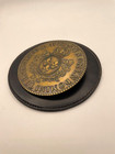 Vintage Gold Pfiel Leather Letter Holder W French Antique Style Token