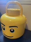 Lego Xl Yellow Minifigure Storage Head Case W  Handle  2 Trays