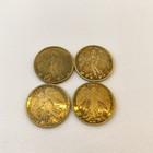Vintage Guardian Angel Double Sided Coin good Luck Token Lot Of 4