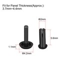 Push Clip Rivet 2mm X 5 6mm Pcb Circuit Panel Nylon Fastener Black 50 Pcs