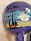 Maracas Authentic Pair Mexico Bright Purple Fish Palm Trees Music Retro Vtg