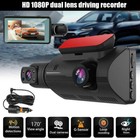 Dual Lens Car Dvr Dash Cam Video Recorder G-sensor 1080p Front And Inside Camera
