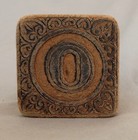 Early 20th Century Antique Children s Wooden Alphabet Block Ornate Letters O   X