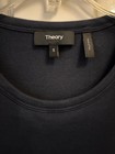 Theory Navy Sleeveless Crew Neck Tie Accent Knit Sheath Midi Dress Size S