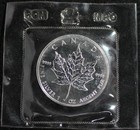 1 Oz Silver Coin 1989 Canadian Maple Leaf  5 Coin Original Rcm Cello 9999     
