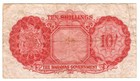 1953 Bahamas 10 Shillings Pick 14d Vg  W  Annotation