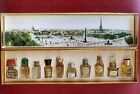 Vintage Auth  Les Meilleurs 1960  French Paris Mini Perfume Set 10 Glass Bottles