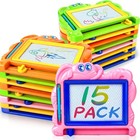 15 Pack Magnetic Drawing Board For Kids  Colorful Erasable Doodle Sketch Tabl   
