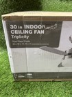 Hampton Bay Triplicity 30 In  Indoor Brushed Nickel Ceiling Fan
