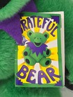 Vtg Grateful Dead Green Plush Bear Purple Collar  Liquid Blue 12  New Jd111110