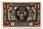 1921 Germany Strasburg Notgeld 1 Mark Note  ng270 