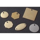 C h  Hanson 42842 Blank Tag  Brass  1 1 4 In H X 1 1 4 In W  Brass  Round  25 Pk