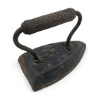 Vintage Antique  cast Iron - Flat Iron Clothes Iron  door Stop Rustic Star  7