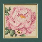 Peony Cross Stitch Kit Mill Hill 2025 Buttons   Beads Spring Mh142511