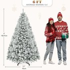 6ft Snow Flocked Artificial Full Christmas Tree W 880 Branch Tips  foldable Base