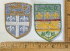 Vintage Lot Of 2 Quebec Canada Coat Of Arms Flag Shield Patch Travel Souvenir