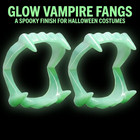 2pcs Vampire Teeth Fangs Glow In The Dark Plastic Fake Vampire Teeth   2pcs Sharp