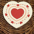 Heart Shaped Woven Wicker Wood Hanging Decorative Basket W  Bow
