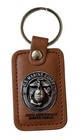 Us Marine Corps 250th Anniversary Leather Key Ring Usmc Semper Fidelis New 3 5   