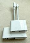 Set Of 2 Apple Oem Lightning Hdmi And Vga Digital Adapters For Iphone Ipad
