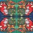 Two Decoupage Vintage Paper Napkins - Christmas Santa Winter