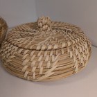 2 Native American Indian Papago  tohono O odham  Baskets With Lids Artist Signed