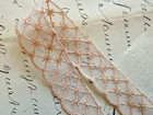 4 Yards Vintage Blush Pink French Haberdashery Scalloped Edge Lace 1 2  Wide
