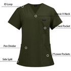 Women Men Stretch Nurse Uniform Medical Scrub Sets V-neck Top Jogger Pant Unisex