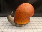 Vintage Amber    tiffany Style Glass      Brass Snail Table Night Light Lamp