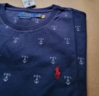 Men s Polo Ralph Lauren Crew Neck T-shirt Classic Fit Size L 2xl Navy Blue