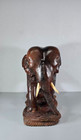 Large Vintage Antique Solid Wooden Carved Elephant 12lb 8oz 14 Inch Tall Heavy