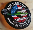 Fire Department Miami Dade Air Rescue Routed Patch Plaque Sign Custom Carved