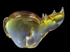 Murano Crystal Rhyno Large   Heavy Figurine 