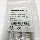 Bag Of 500 Weidmuller 9004280000 Single Wire-end Ferrules  20 Awg 0 5mm    White