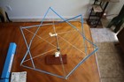 Skein Holder Devidoir With Blue Case Yarn Winder Holder Umbrella Knitting Wool