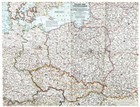 1958-9 September Vintage Map Poland   Czechoslovakia National Geographic   526 