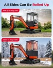 Mini Excavator Cover Cab Enclosure Fits 1760-3530 Lbs For Kubota U17  Bobcat E20