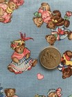 Cranston Print Works  b Is For Bears  Blue Teddy Bear Fabric