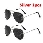 2pc Small Hole Glasses Eyes Correction Exercise Eyesight Care Improvement Unisex