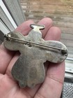 Native American Navajo Type Turquoise   Sterling Federico Jiminez Angel Pin Rare