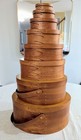 Vintage Shaker Bentwood Oval Nesting Boxes Set Of 8 Cherry Wood Signed Pristine 