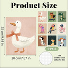Nursery Room Wall Decor 9 Pcs Kids Toddler Playroom Posters Wall Art